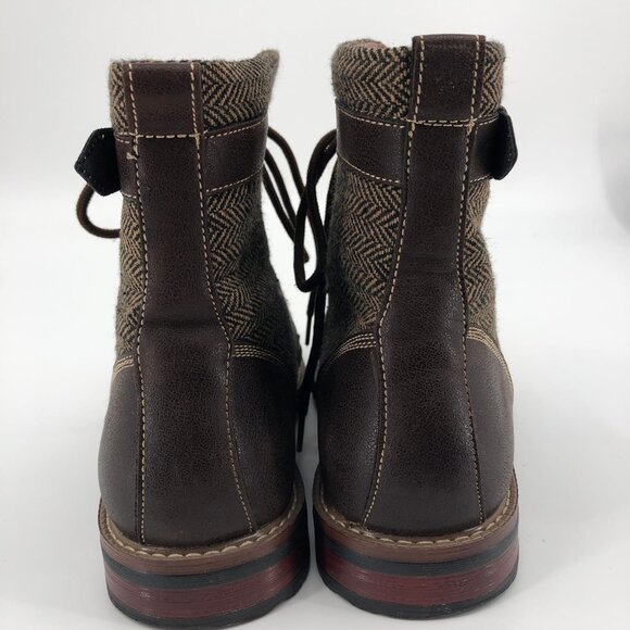 Polar Fox Brown Leather Lace Up Boots | Breathable and Stylish main image 4